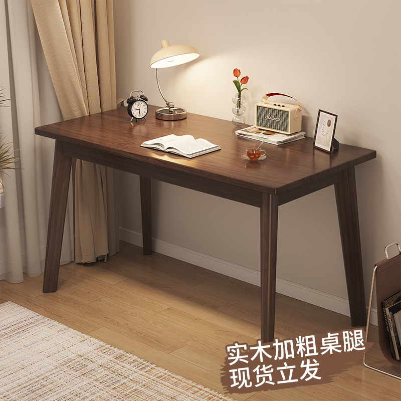 Mesa de escritorio para estudiantes de escritura simple escritorio de escritorio de alquiler de piernas de madera maciza dormitorio escritorio de computadora de escritorio