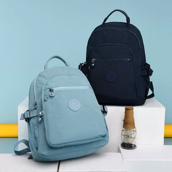 Bobu Casual Fashion Travel Backpack Light Canvas Bag Women's College Style Large Capacity Portable Shoulder Backpack