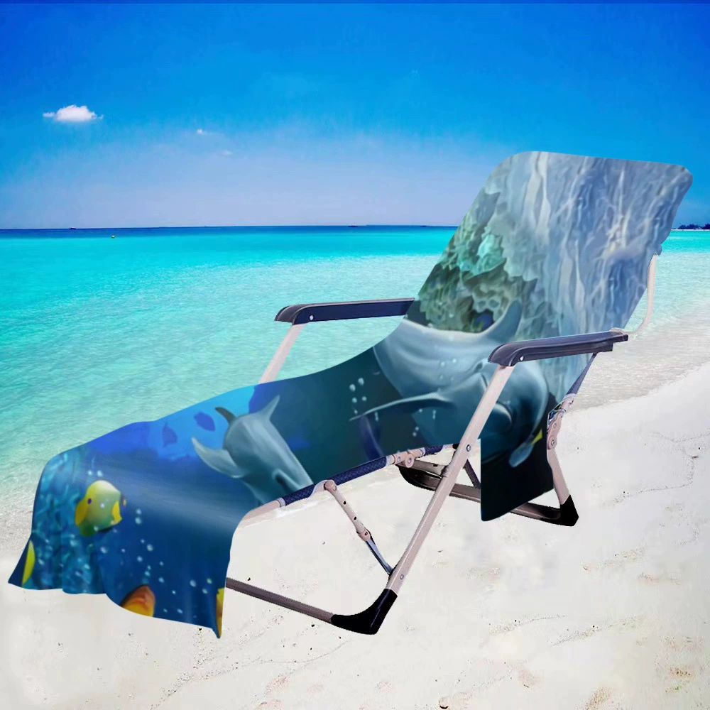 Галстук-краситель пляжный стул крышка шезлонг полотенце пляжное полотенце 3D цифровая печать микрофибры банное полотенце с карманом