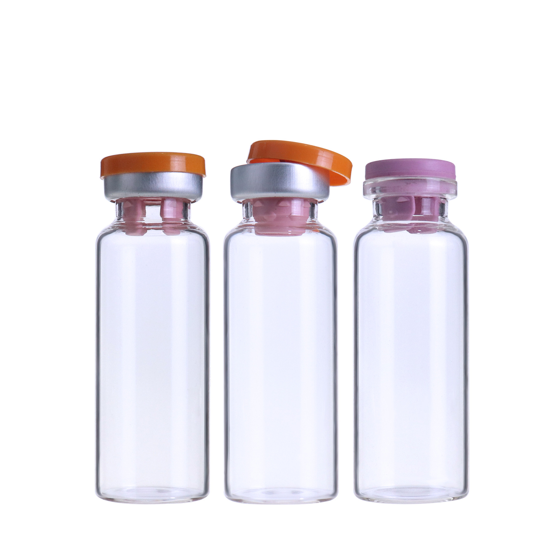 现货化妆品玻璃瓶20ML透明茶色西林瓶原液粉末瓶精油分装瓶