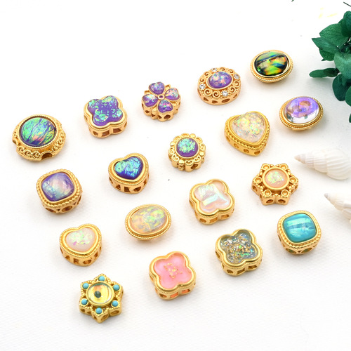 Ancient gold beads sand gold loose beads transfer beads diy bracelet accessories inlaid spacer accessories bead material wholesale