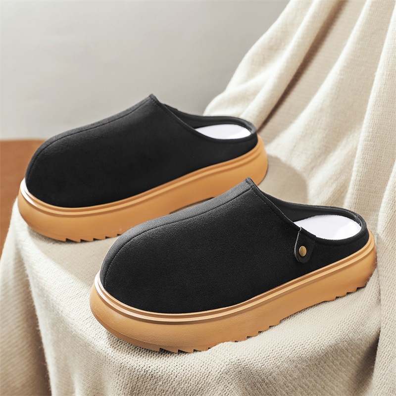 Retro explosión de zapatillas de bolsillo grueso para hombres 2025 nuevos zapatos de verano de un pie Boerken