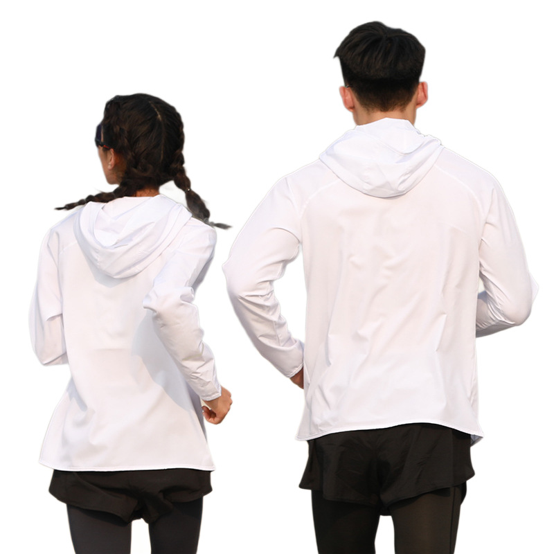 Travel quick dry windbreaker, breathable light and thin sun protection clothing with hood for men and women, sports uniform, jacket, for running 5