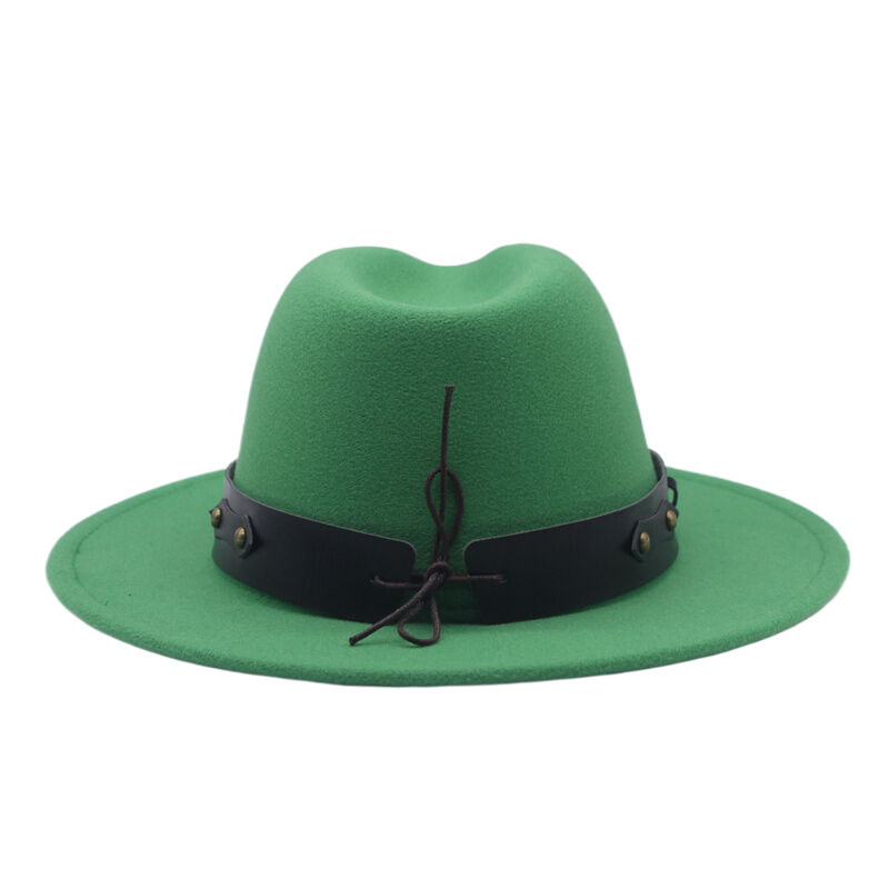 Cappello da cowboy spagnolo unisex Cappello a cilindro jazz erboso con tesa piatta e tesa larga per uomo e donna_voghion.com