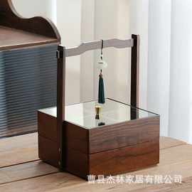 木质中式礼品盒端午节粽子礼盒点心茶叶送礼木盒桌面坚果收纳盒