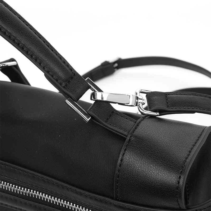 Casual bolso de tela de nylon impresión negra alta mochila multipropósito cremallera estilo de negocios LP7240#