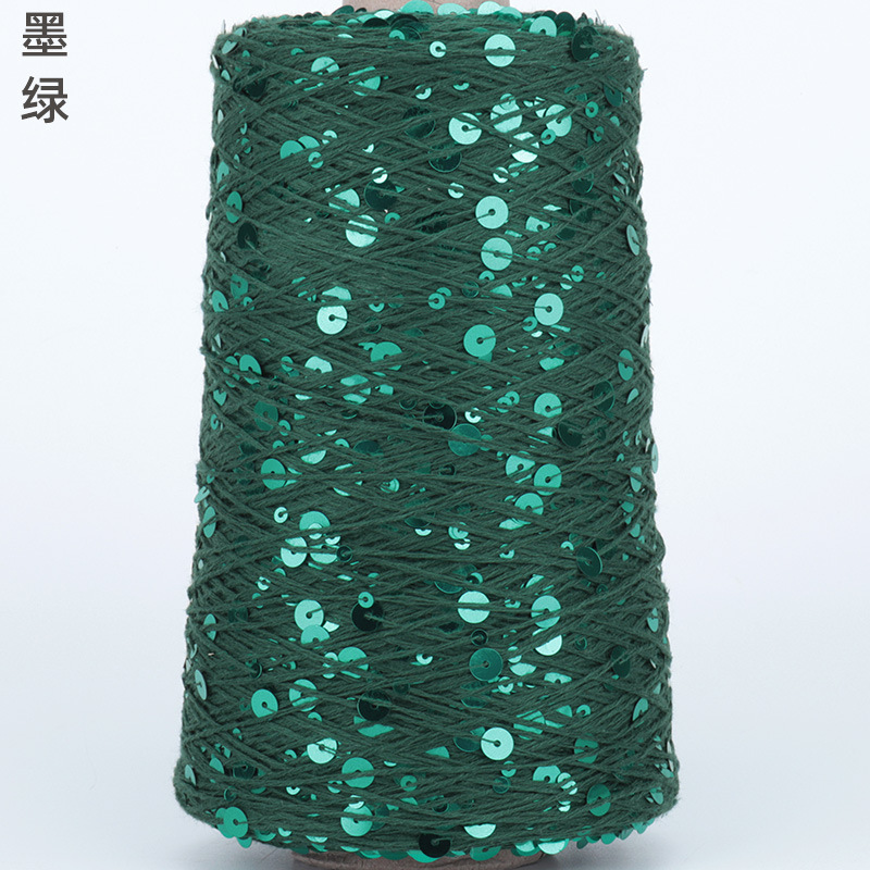 Silk Yue / mano DIY hilo de algodón multicolor brillante 3mm + 6mm sequilla 250 gramos de hilo de aguja de ganchillo
