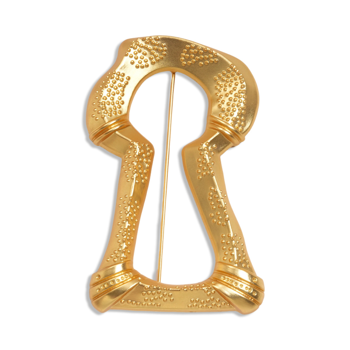 Europa y los Estados Unidos transfronterizos simplificados agujero de llave hueco broche de diseño de moda aguja de género nicho alta sensación de pecho mujer image 6