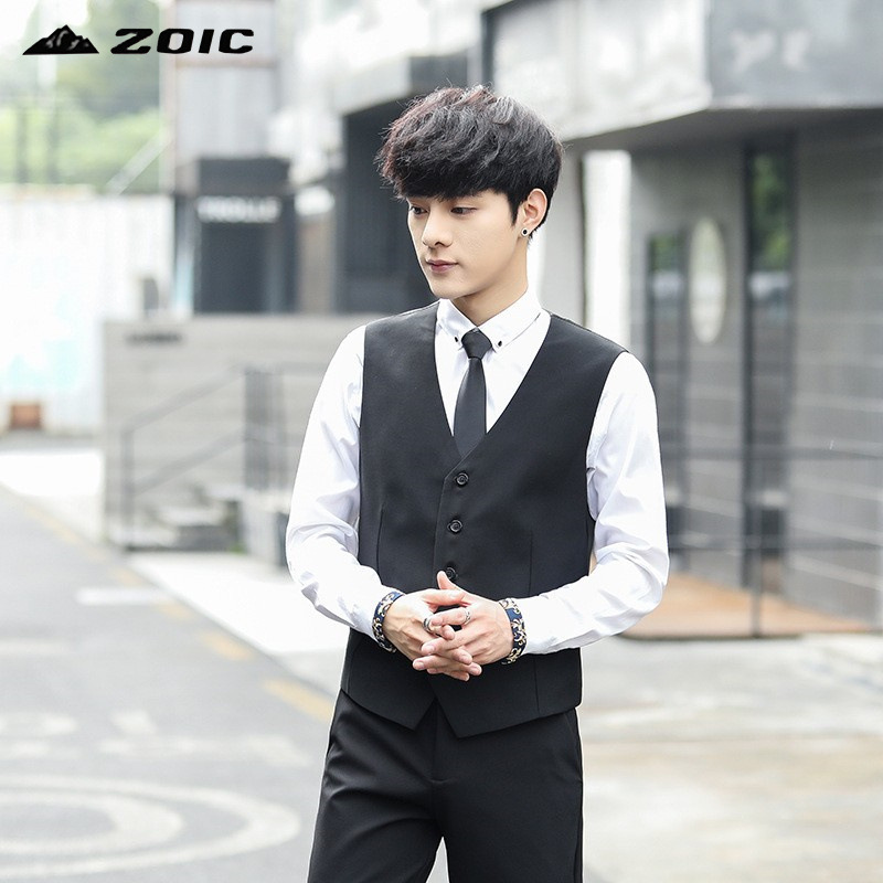 Intelligent Heating British-Style Electric Heating Vest Carbon Fiber Rechargeable Heating Men's Suit V-Neck USB Vest Winter Commuting