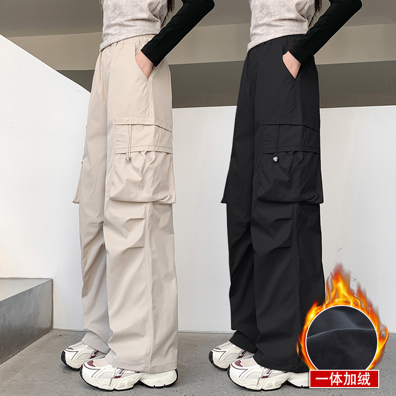 Girls' Pants Autumn and Winter Children's Fleece-Lined Cargo Pants 2026 New Style for Older Kids Autumn Casual Long Pants Trendy Girls' Pants Autumn and Winter Children's Fleece-Lined Cargo Pants 2026 New Style for Older Kids Autumn Casual Long Pants Trendy