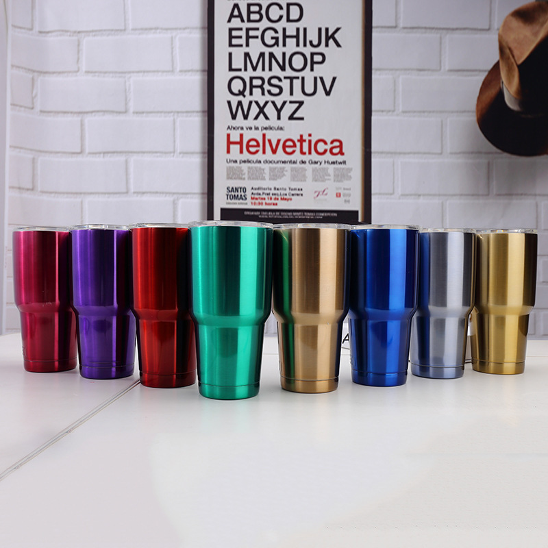 外贸亚马逊冰霸杯304双层不锈钢保温杯保温保冷直饮汽车杯定制