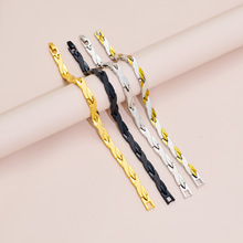 欧美简约时尚男女士龙纹手链可调节个性磁石手环饰品情侣手链