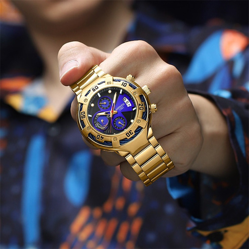 2024 New Multifunction Men's Watch, Cross-border Bestselling Fashion Business Quartz Watch, One-time Shipping