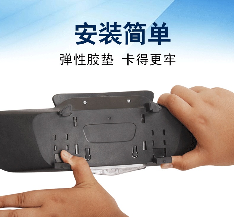 Real Frameless Car Large Field of View Reversing Auxiliary Rearview Mirror 2.5D Curved High-Definition Glass Anti-Glare Blue Mirror