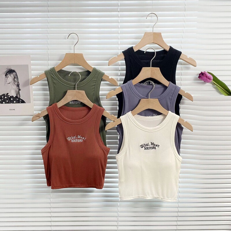 Korean Style Sweet Spice Girl Sleeveless I-shaped Inner Small Camisole Women's New Shoulder Cut Short Outer Wear Chic Top Korean Style Sweet Spice Girl Sleeveless I-shaped Inner Small Camisole Women's New Shoulder Cut Short Outer Wear Chic Top
