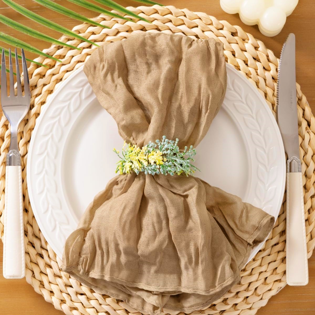 Transfronterizo Amazon crepe tela arrugada tela servilleta poliéster tela de gasa de Bali fiesta de boda tela de boca decoración pliegues