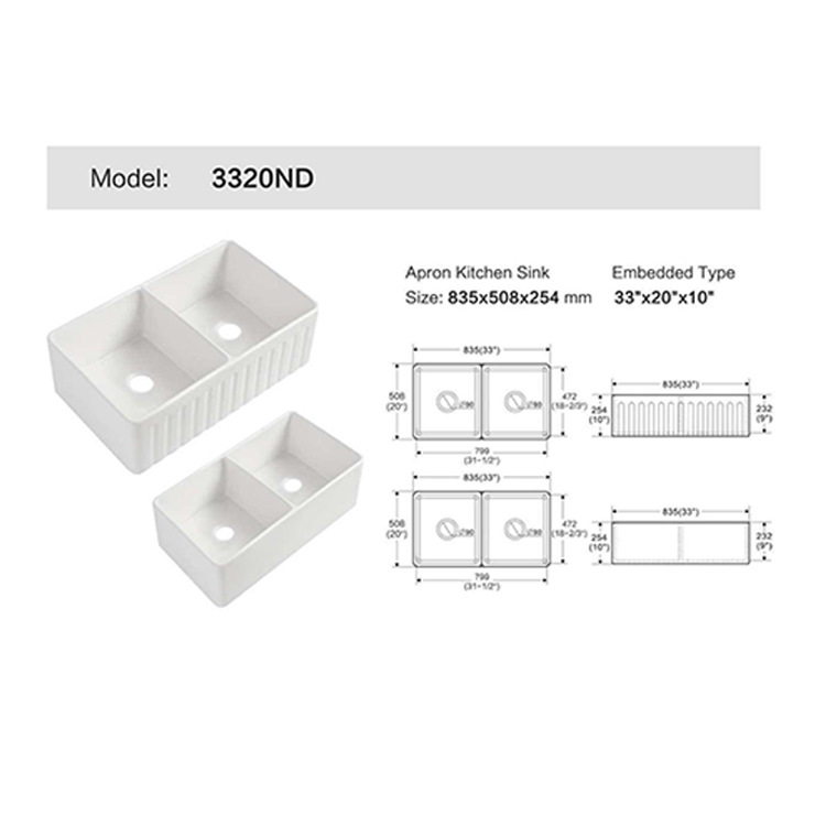 Doble ranura 835*508*254mm