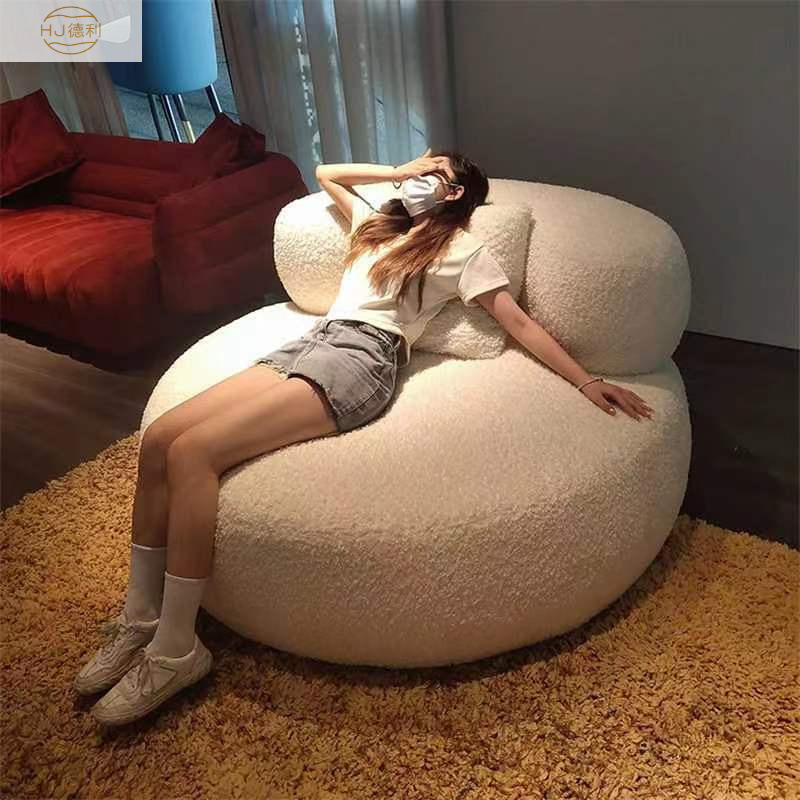 Household Minimalist Lamb Fleece Internet Popular Lazy Sofa Italian Style Large White Fat Man Internet Popular Round Casual Lazy Sofa Chair Household Minimalist Lamb Fleece Internet Popular Lazy Sofa Italian Style Large White Fat Man Internet Popular Round Casual Lazy Sofa Chair