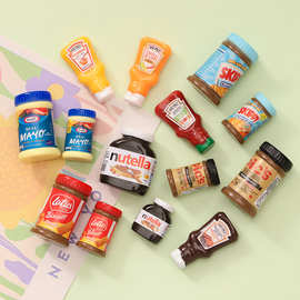 仿真食玩立体花生榛子酱 diy微缩娃屋超市便利店树脂摆件儿童玩具