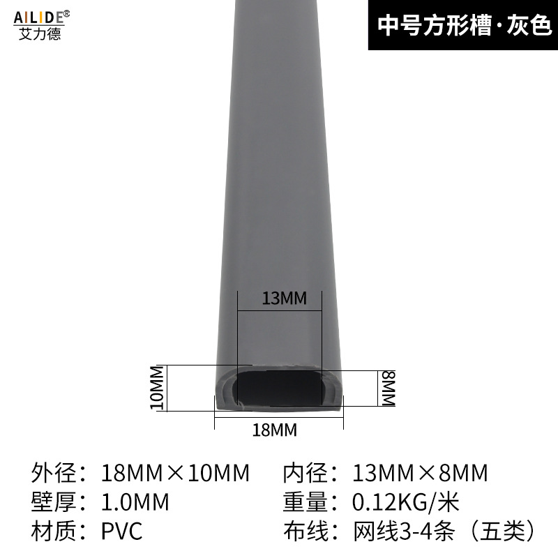 Ailide Plastic Square Sink Floor Cable Tray Office Pvc Wire Tray Storage Surface-Mounted