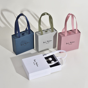 New portable drawer box necklace ring earrings bracelet packaging box jewelry gift box