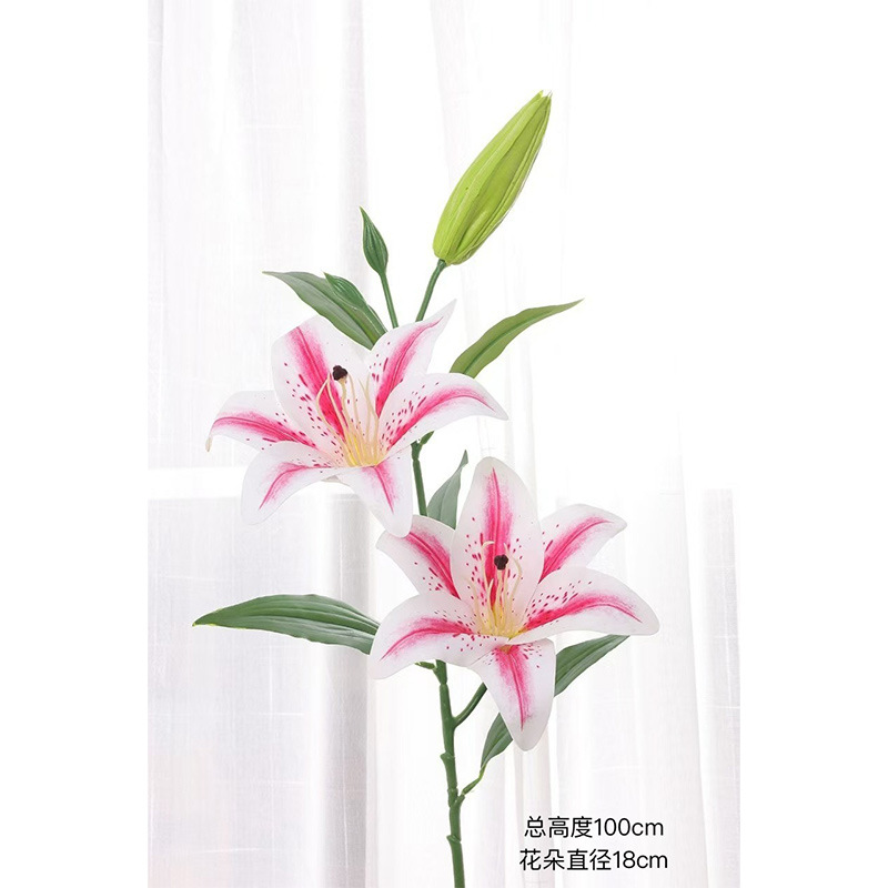 3D 프린팅된 백합 2개