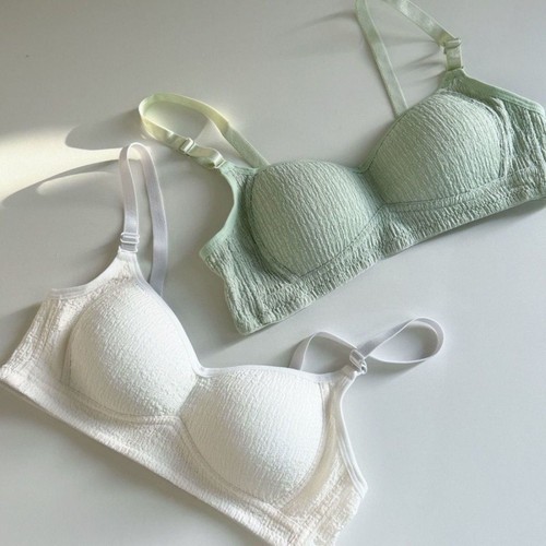 Cream puff ~ pure lust style thin small breast special underwear women's bra without steel ring push-up girl bra