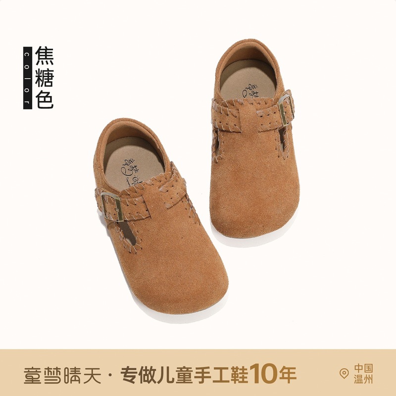 女童勃肯鞋26-33码公主小皮鞋2025新款儿童软底单鞋女宝宝豆豆鞋|undefined