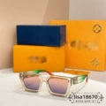 Transparent colorful frame gradient pink gray lenses