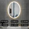 Intelligent oval -shaped LED bathroom mirror toilet anti -fog toilet toilet wall -mounted makeup with light touch screen