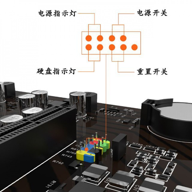 议价-批发服务器平台9卡直插X79台式电脑主板306060mm间距双路