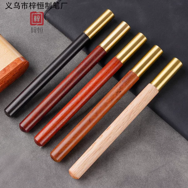 Brass Sandalwood Pen Metal Signature Ballpoint Pen Rosewood Mahogany Gel Pen Gift Advertising Pen Custom Logo