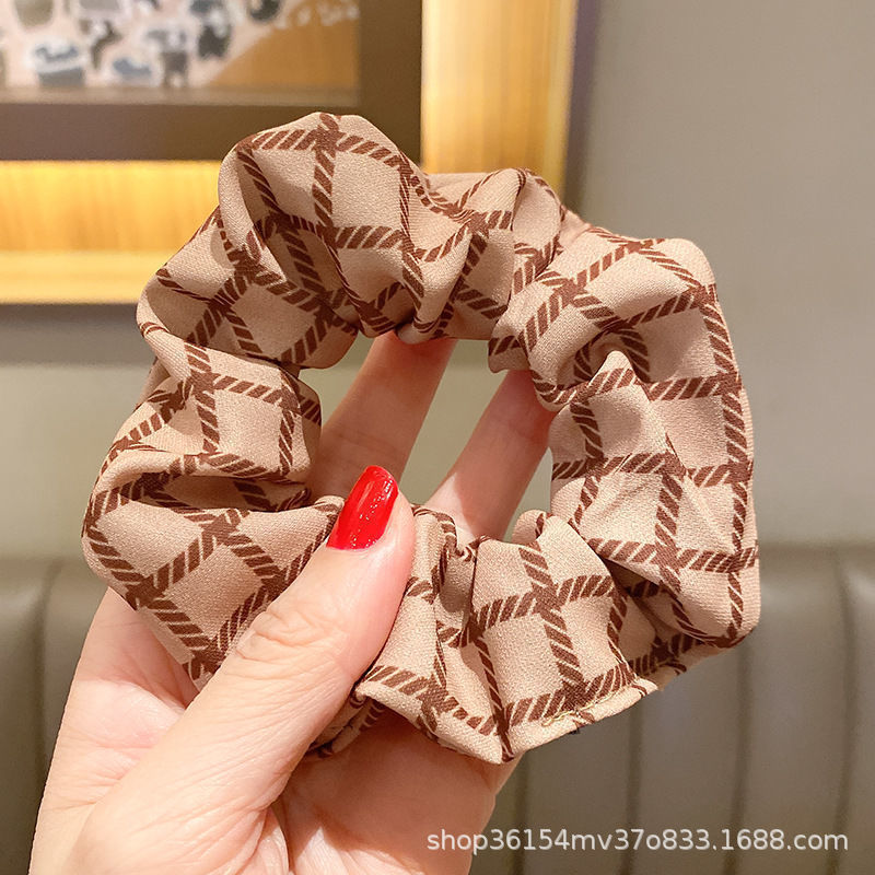 Plaid-Anillo de pelo té de leche