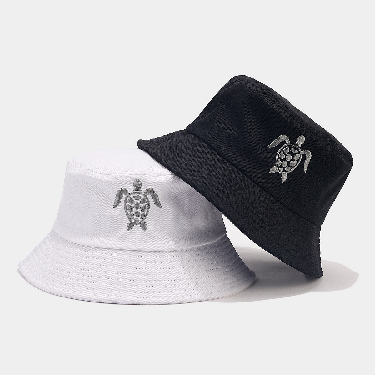 Nuevos productos de comercio electrónico transfronterizo tortuga bordada algodón sombrero de pescador sombrero de sombrero masculino