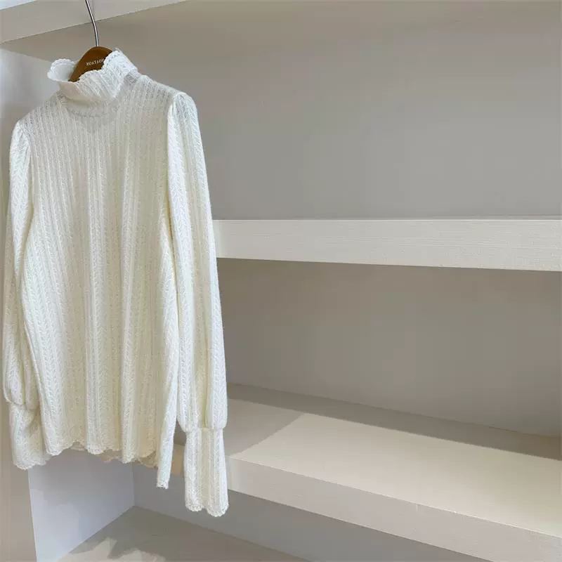 Elastic soft lace base long-sleeve