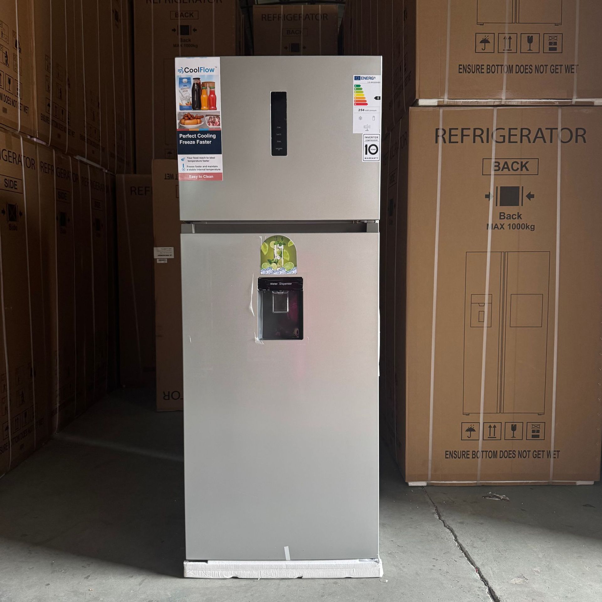 Export Cross-Border Air-Cooled Power-Saving Energy-Saving Refrigerator with Water Dispenser 2-Door Refrigerator Lg-Mk568Wbp