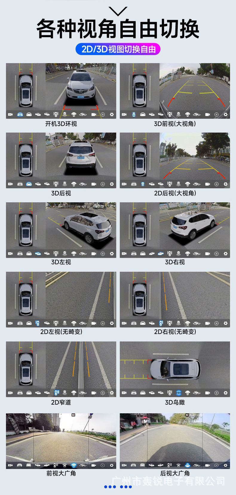 Ts18 Car Navigation All-In-One 360-Degree Panoramic System Driving Recorder Reversing Image Camera