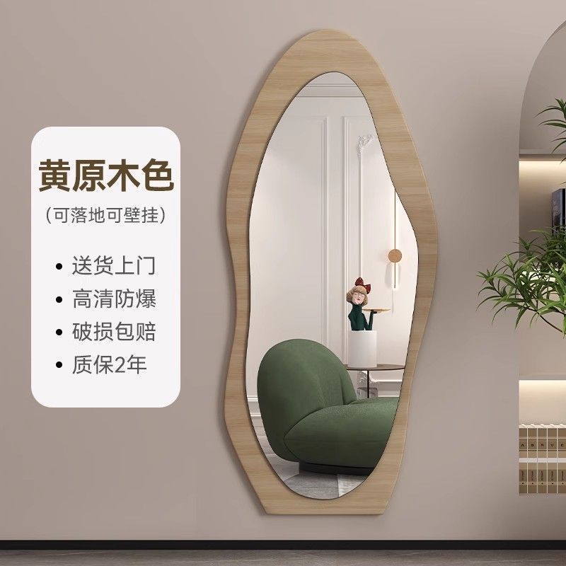 中古全身镜家用落地镜网红异型镜壁挂高级感穿衣镜卧室试衣镜子|undefined