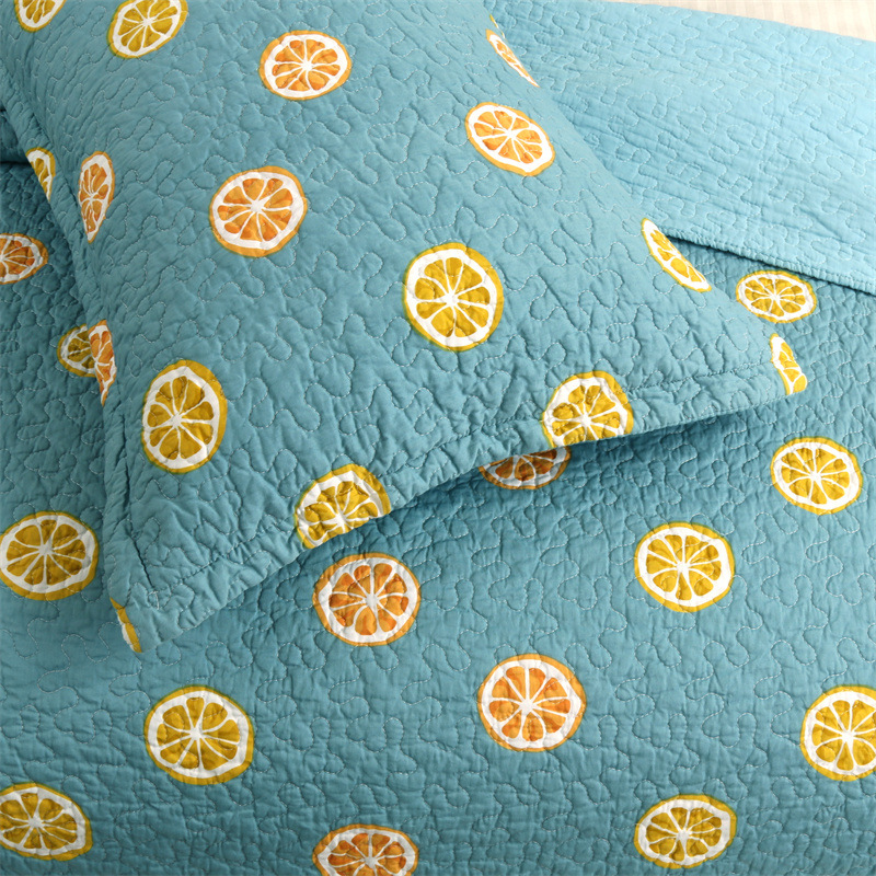 Quilted Bedding Set - Pure Cotton Embroidered Summer Quilt_voghion.com