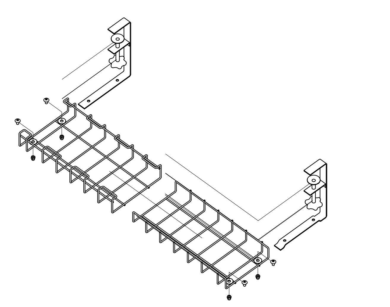 Ranura de almacenamiento de alambre de estilo de estiramiento debajo de la Mesa rack de almacenamiento de alambre colgante inferior ranura de alambre desmontaje fila de alambre rack de almacenamiento