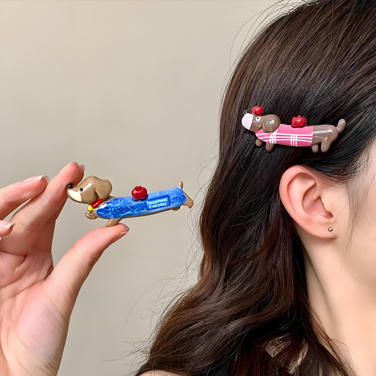 Big accessories, hairgrip, hair accessory, cream phone case, DIY 4