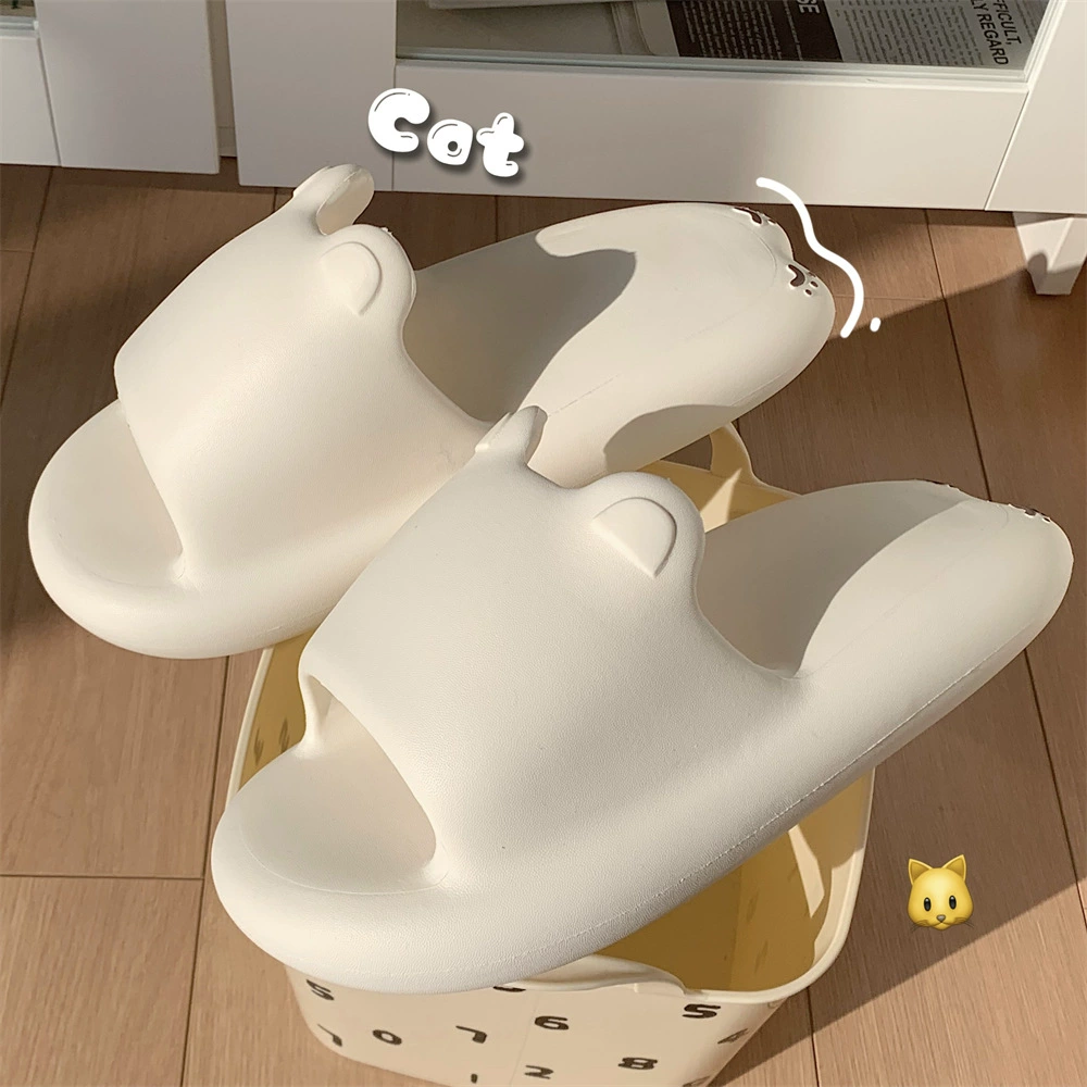 Студенческое общежитие девушки чистый цвет простые тапочки с мягким дном летние домашние комнатные ступеньки на дерьмо крутые тапочки мужские