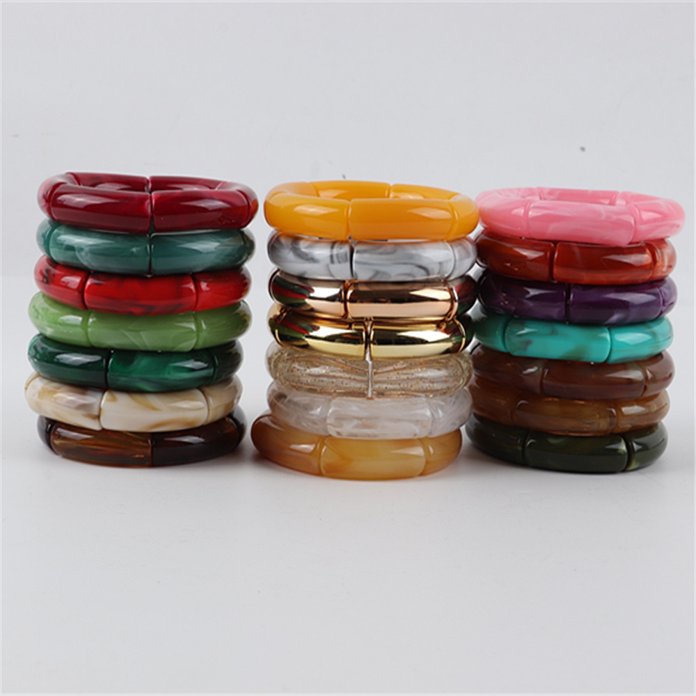 Bangle Classification Casual Occasion Geometric Colorful No Inlaid Acrylic Bangles Wholesale