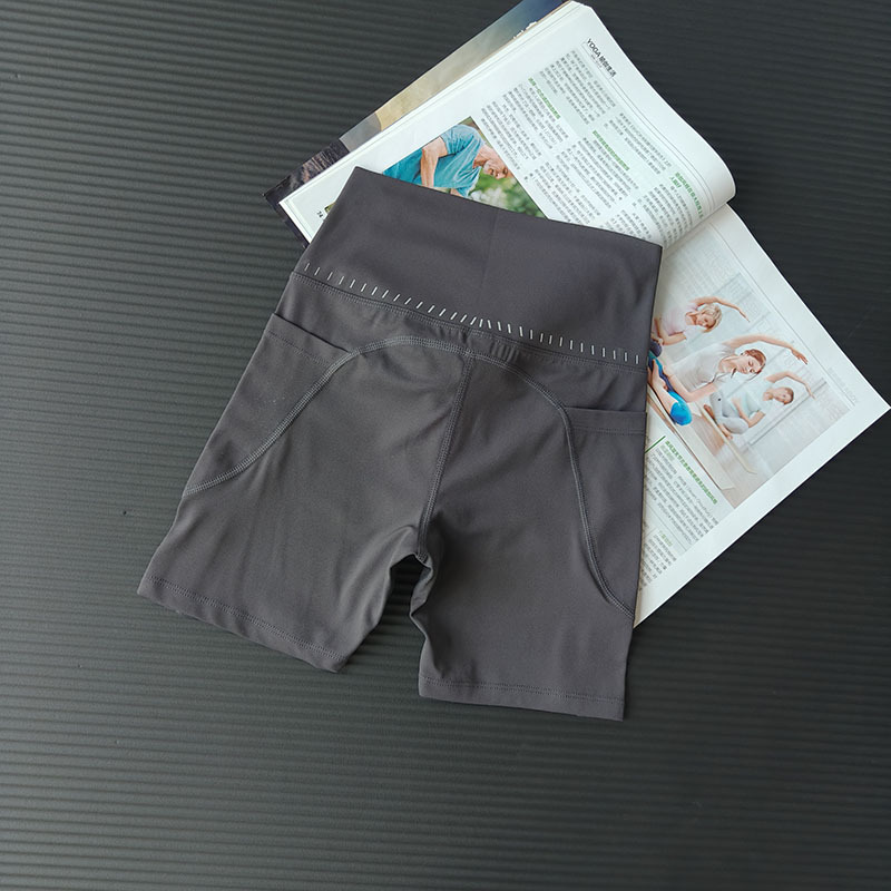 Nube sensación de cintura alta pantalones elásticos de caderas de verano sin pantalones íntimas apretadas de ciclismo rápido secado pantalones cortos de yoga de damas