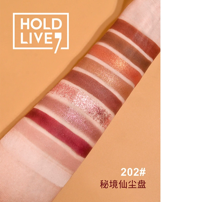 Набор теней для век Holdlive с леопардовым узором в десяти цветах, блистающие жемчужные, матовые шёлковые, скользящие текстуры, подносы для теней H282