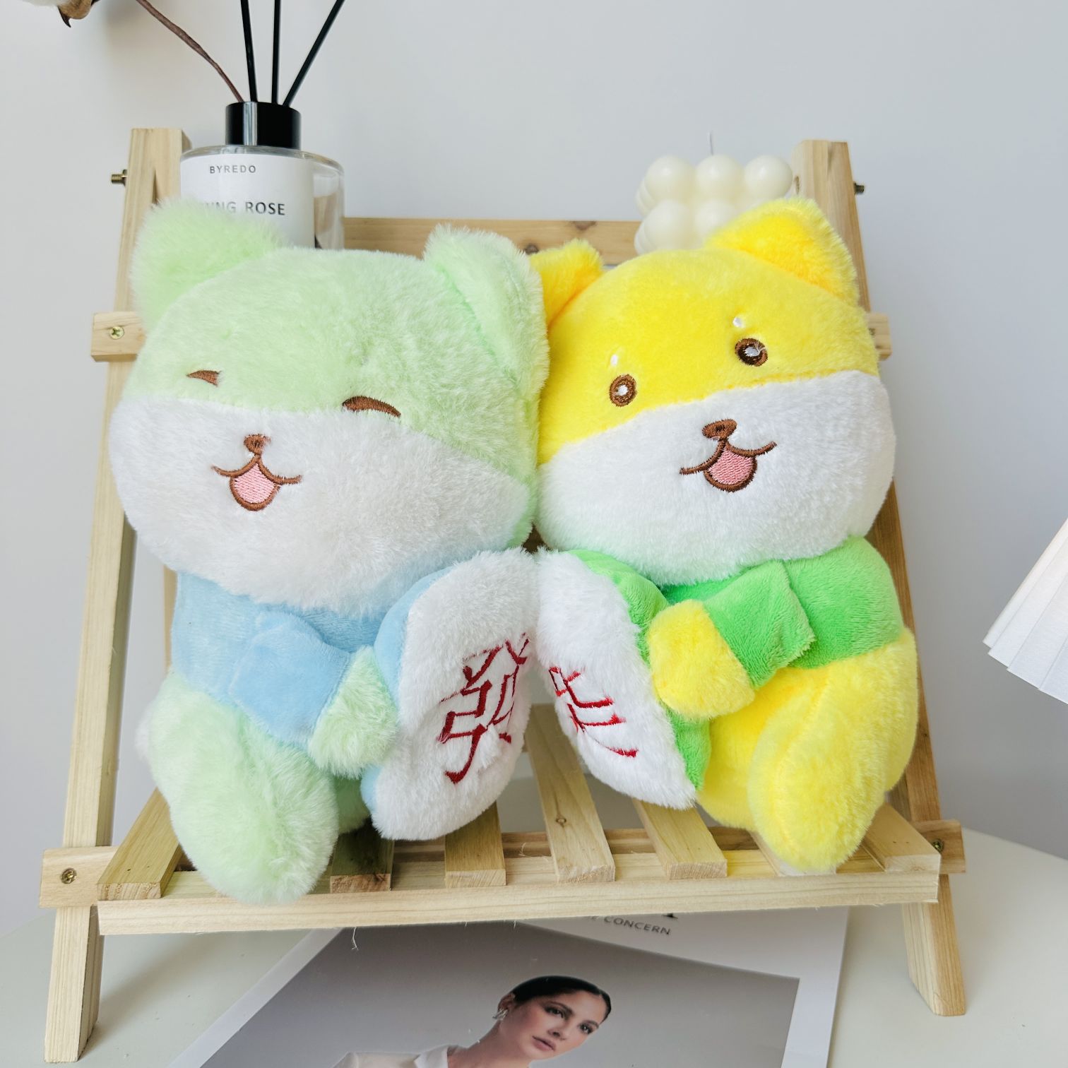 八寸卡通动物钥匙扣毛绒玩具包包挂件小猪熊兔子挂坠抓机娃娃批发