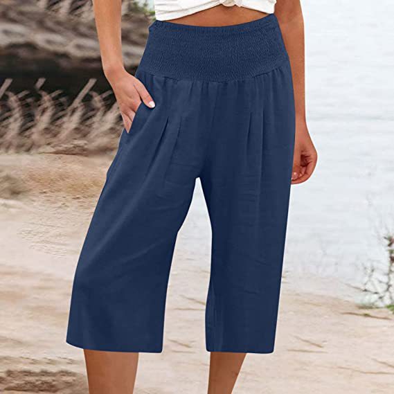 Women's Daily Simple Style Solid Color Calf-Length Casual Pants display picture 4