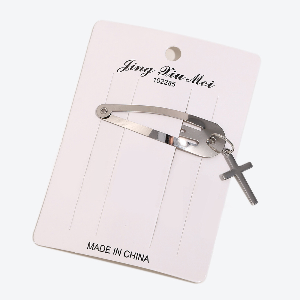 실버 펜던트 나비 bb 클립 - 크로스 1개