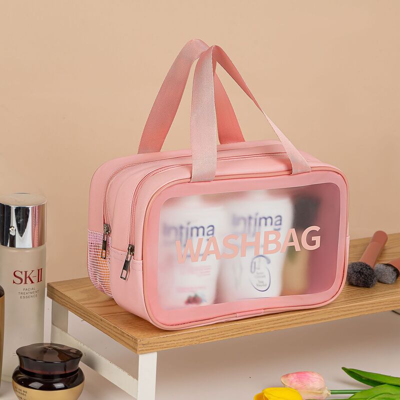 新しい便利な乾湿分離女性用化粧品バッグ防水トイレタリーバッグ大容量旅行水泳トイレタリー収納袋|undefined