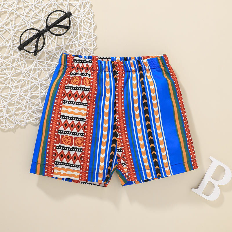 Wholesale Children's Ethnic T-shirt Shorts Two-piece Nihaojewelry display picture 5